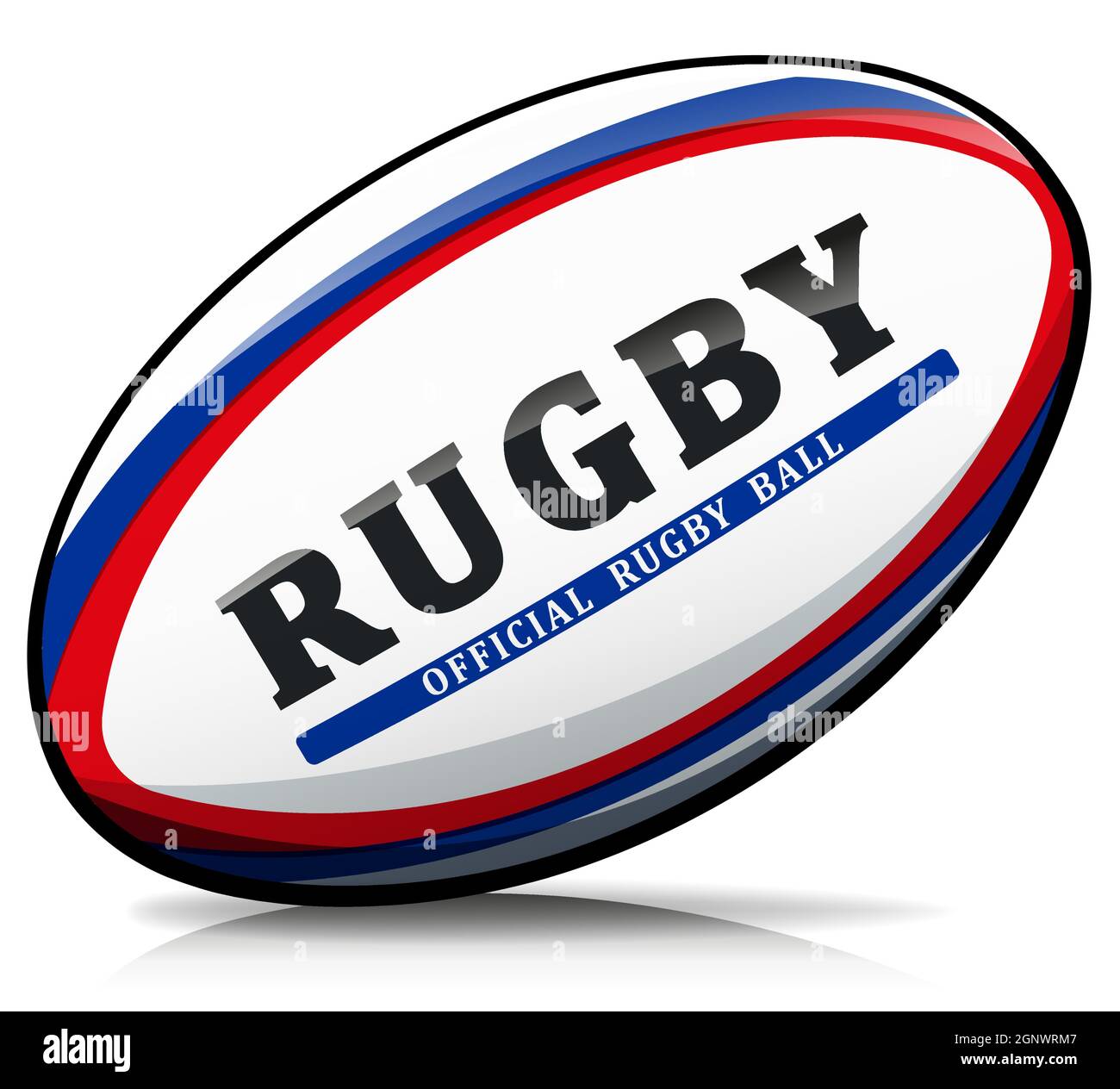 Rugby ball isolated Banque d'images vectorielles - Alamy