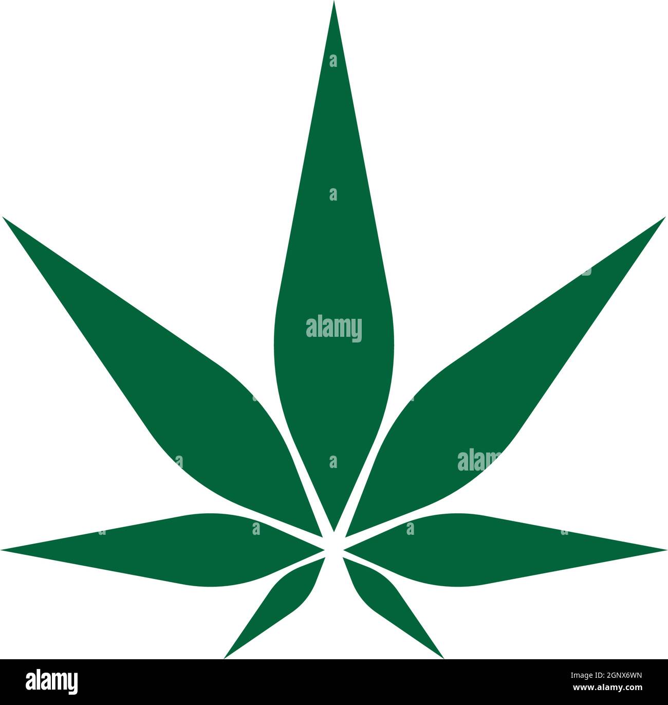 Modèle vectoriel de conception de logo de feuille de cannabis Illustration de Vecteur