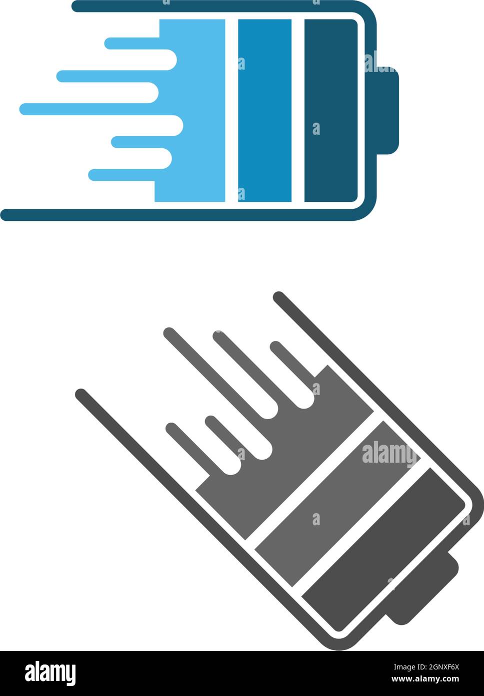 Vecteur de modèle de conception d'icône de logo de batterie Illustration de Vecteur