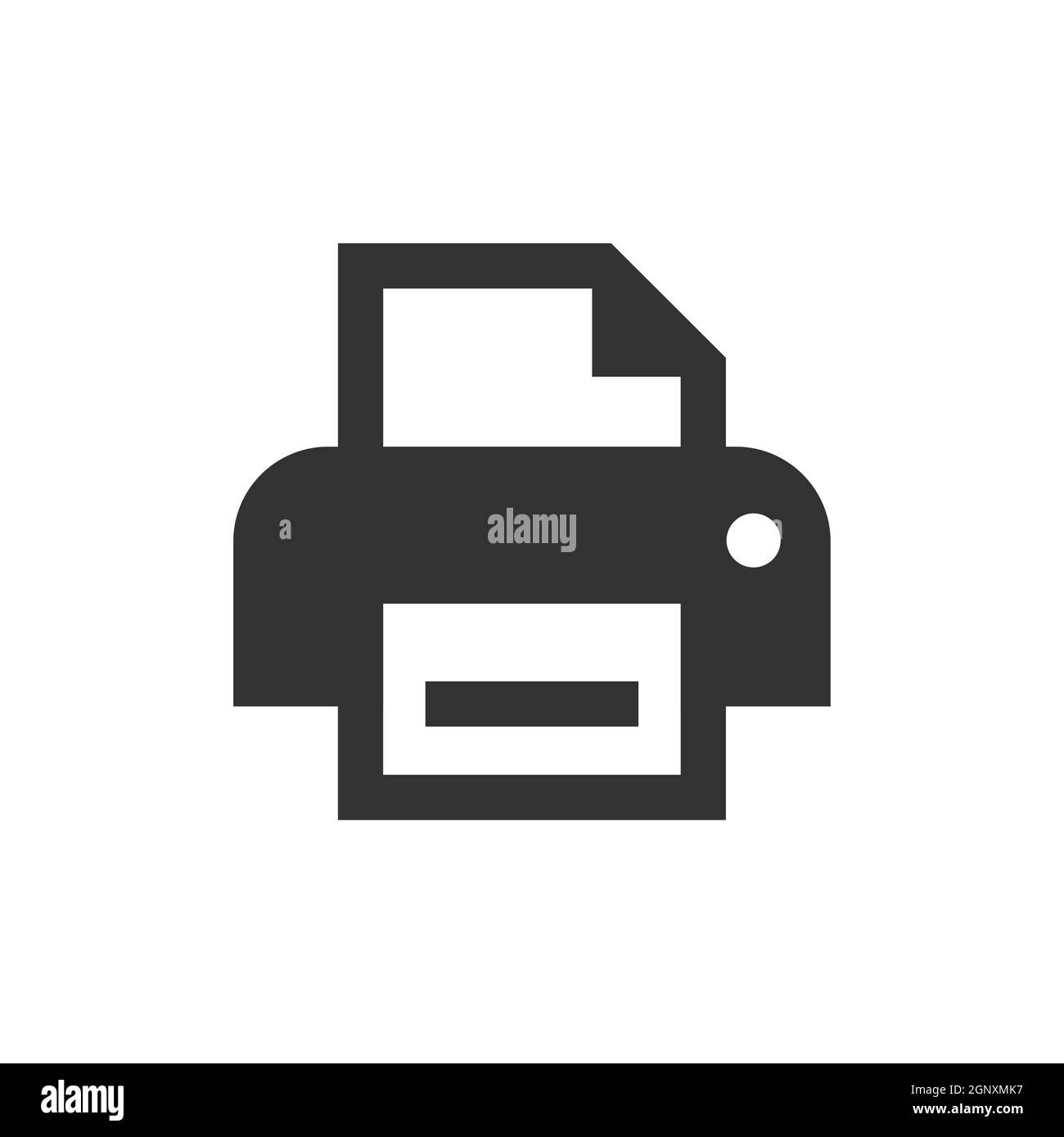 Bouton Imprimer icône de vecteur noir Image Vectorielle Stock - Alamy