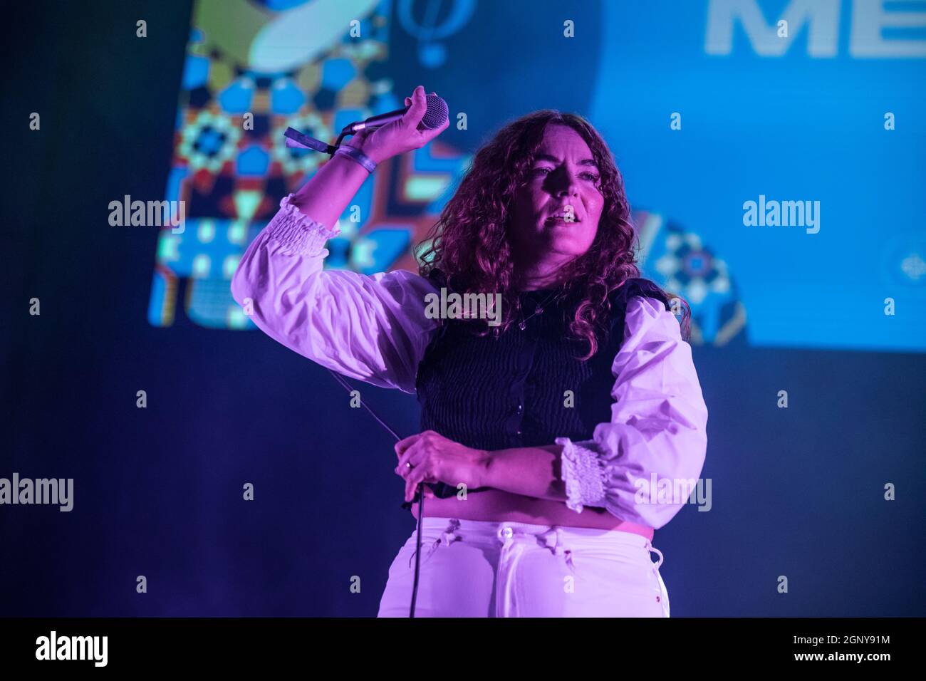 Barcelone, Espagne. 2021.09.25. Concert d'artiste Planningtorock à la Mercè/BAM. Photographe: Aitor Rodero. Banque D'Images