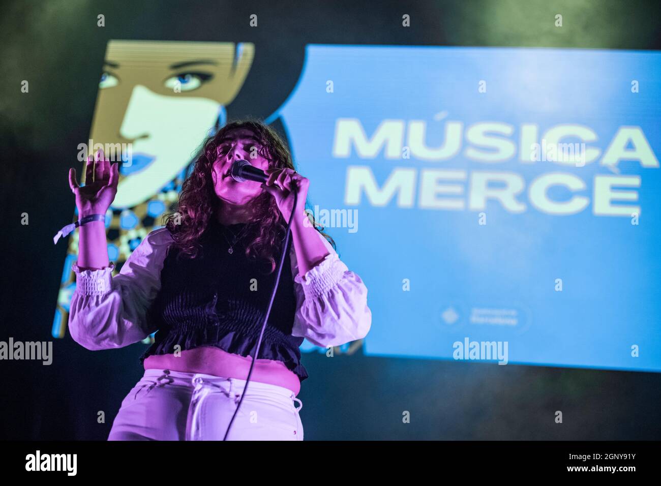 Barcelone, Espagne. 2021.09.25. Concert d'artiste Planningtorock à la Mercè/BAM. Photographe: Aitor Rodero. Banque D'Images