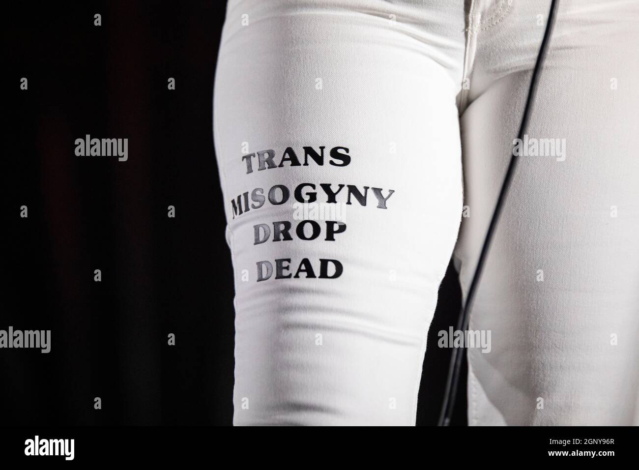 Barcelone, Espagne. 2021.09.25. Concert d'artiste Planningtorock à la Mercè/BAM. Photographe: Aitor Rodero. Banque D'Images