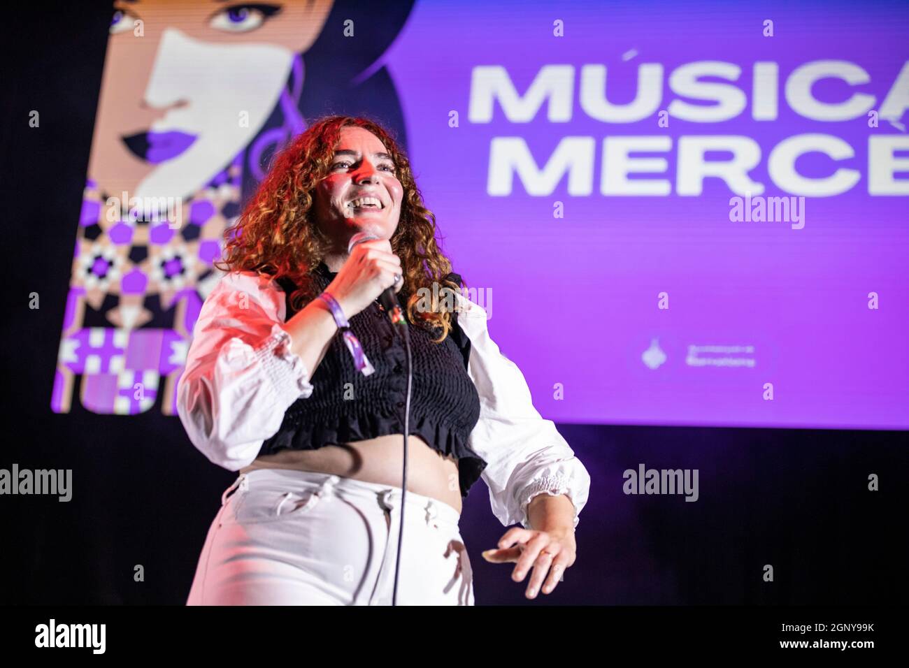 Barcelone, Espagne. 2021.09.25. Concert d'artiste Planningtorock à la Mercè/BAM. Photographe: Aitor Rodero. Banque D'Images