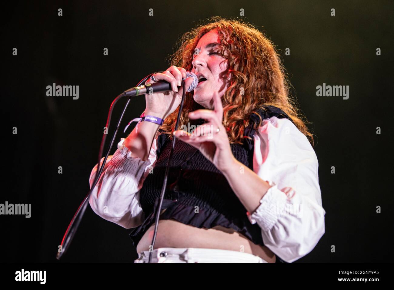 Barcelone, Espagne. 2021.09.25. Concert d'artiste Planningtorock à la Mercè/BAM. Photographe: Aitor Rodero. Banque D'Images