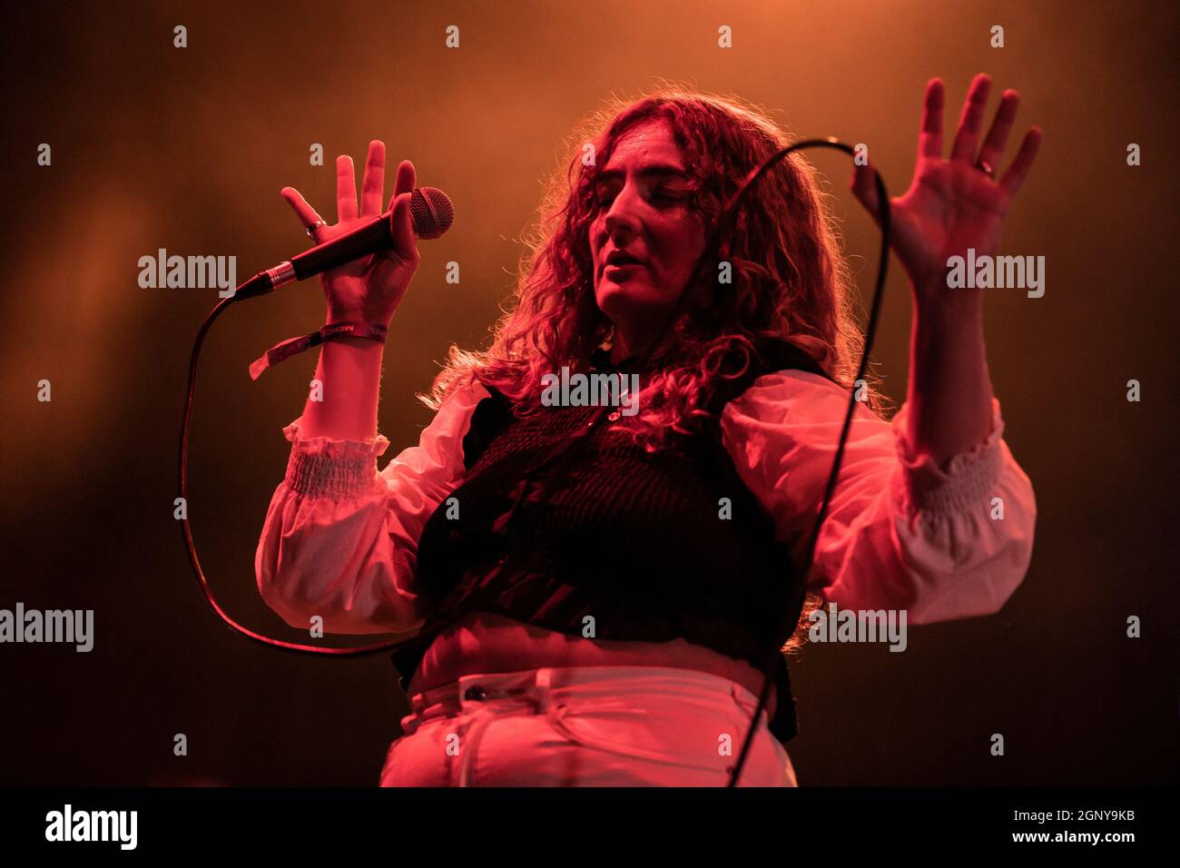 Barcelone, Espagne. 2021.09.25. Concert d'artiste Planningtorock à la Mercè/BAM. Photographe: Aitor Rodero. Banque D'Images
