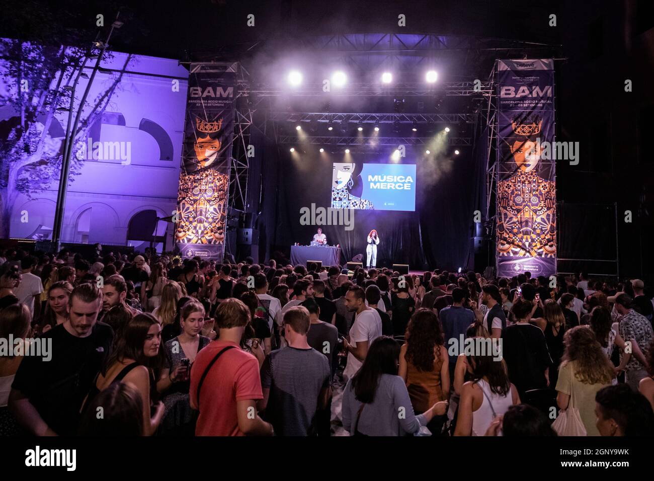 Barcelone, Espagne. 2021.09.25. Concert d'artiste Planningtorock à la Mercè/BAM. Photographe: Aitor Rodero. Banque D'Images