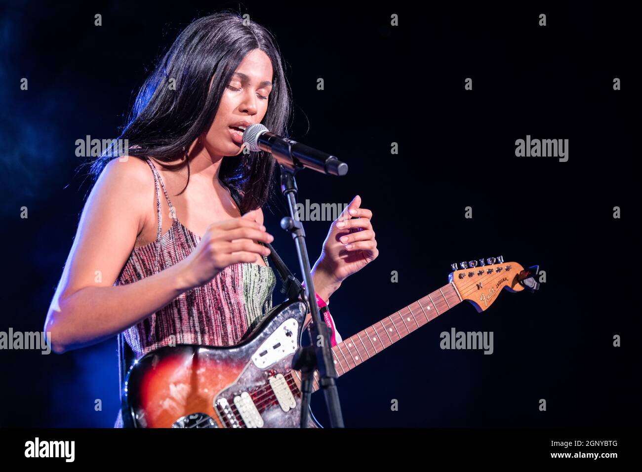 Barcelone, Espagne. 2021.09.26. Concert d'artiste Yndi à la Mercè/BAM. Photographe: Aitor Rodero. Banque D'Images