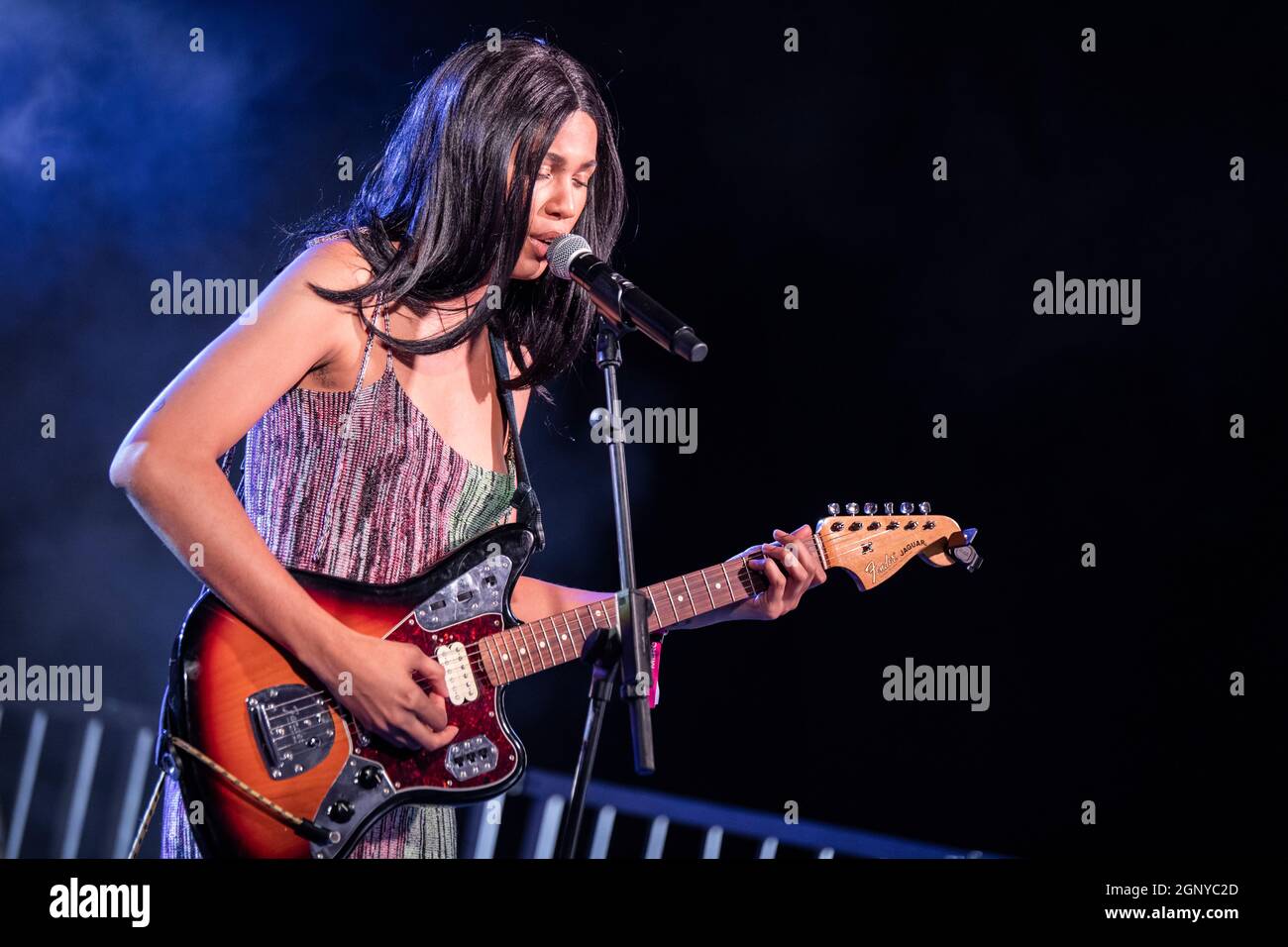 Barcelone, Espagne. 2021.09.26. Concert d'artiste Yndi à la Mercè/BAM. Photographe: Aitor Rodero. Banque D'Images