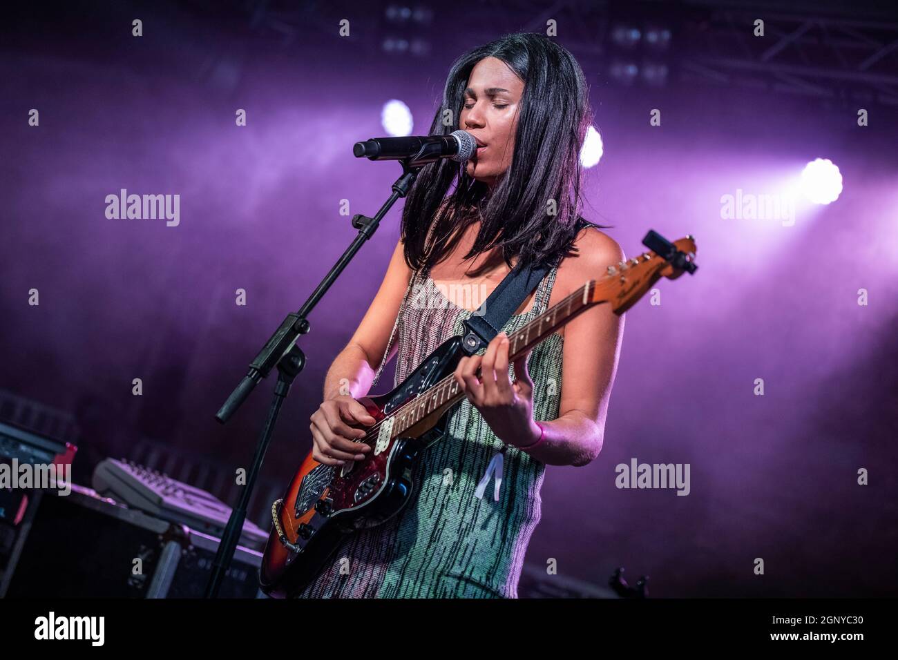 Barcelone, Espagne. 2021.09.26. Concert d'artiste Yndi à la Mercè/BAM. Photographe: Aitor Rodero. Banque D'Images