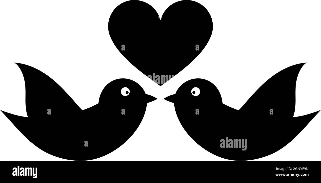 Icône Dove with Heart Illustration de Vecteur