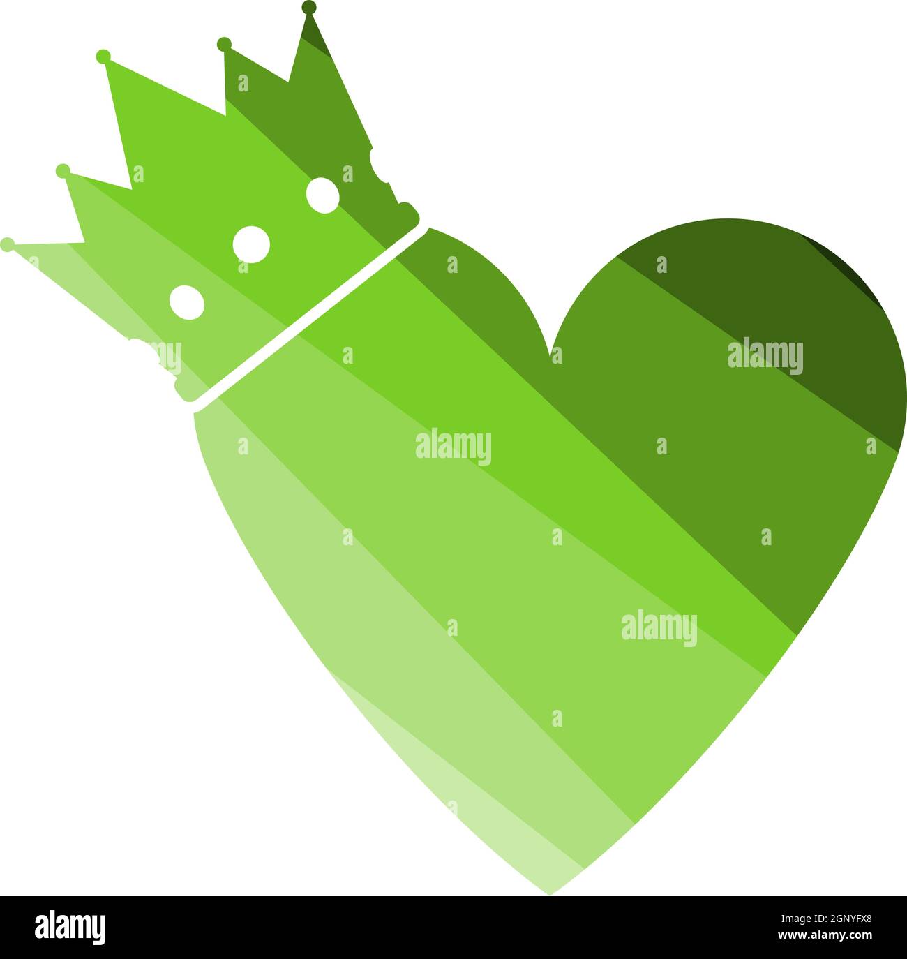 Icône couronne coeur Saint-Valentin Illustration de Vecteur