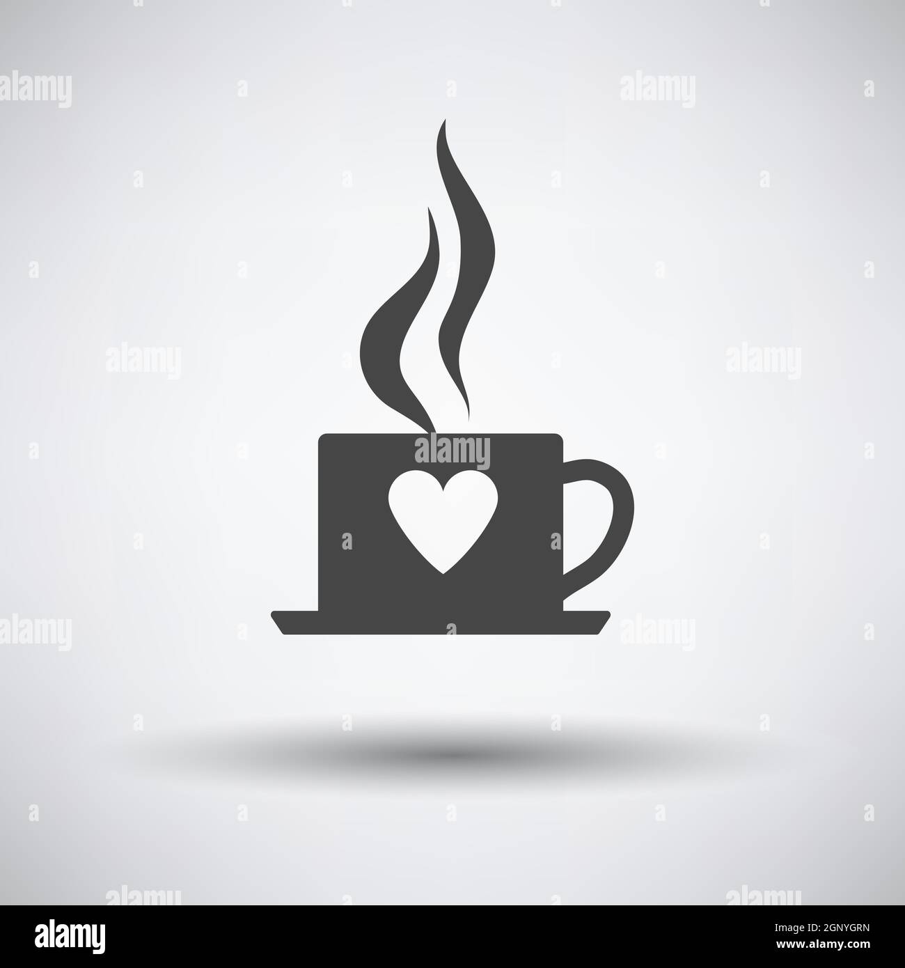 Icône café de la Saint-Valentin Illustration de Vecteur