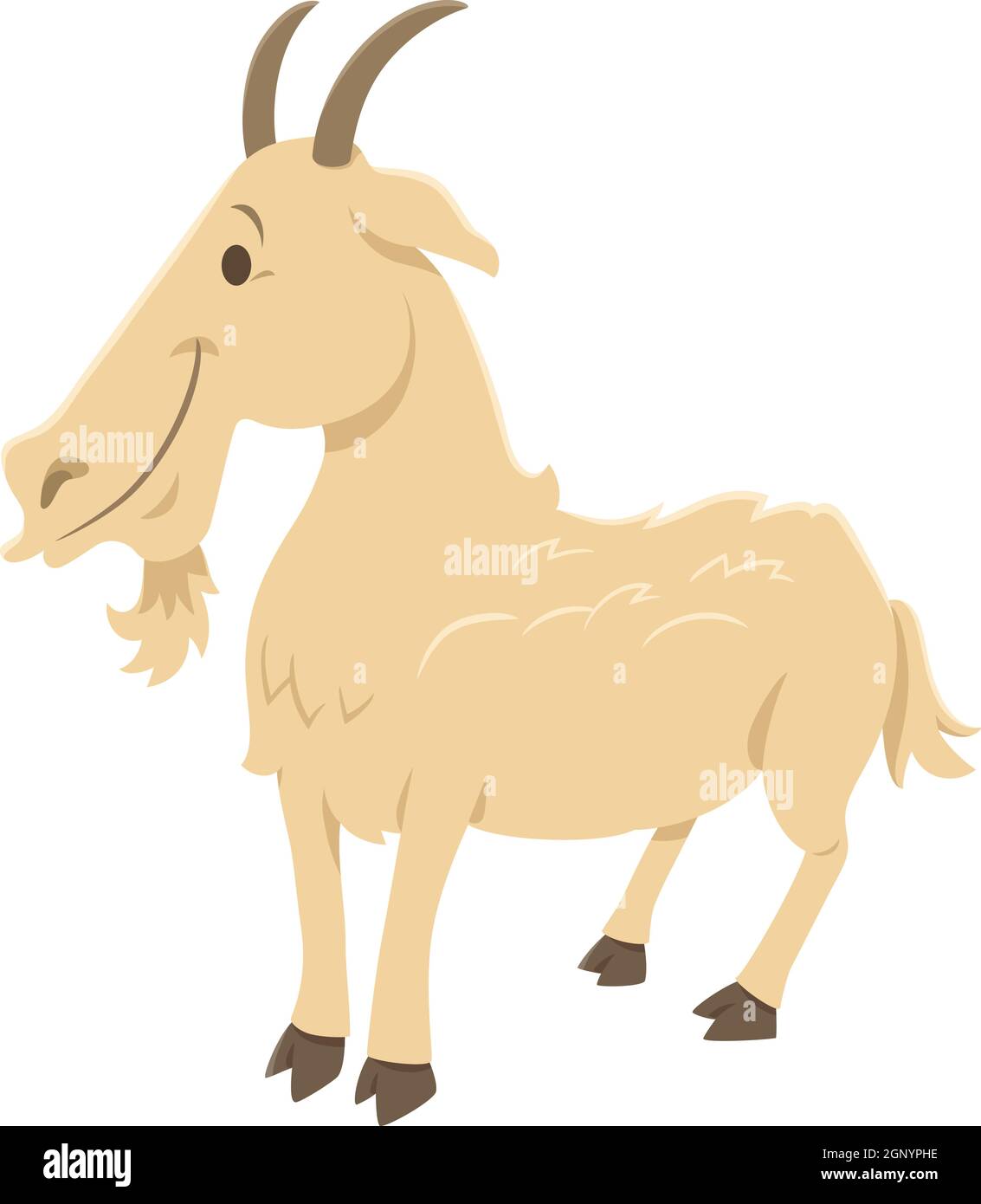 Drole De Dessin Anime De La Ferme De Chevre Caractere Animal Image Vectorielle Stock Alamy