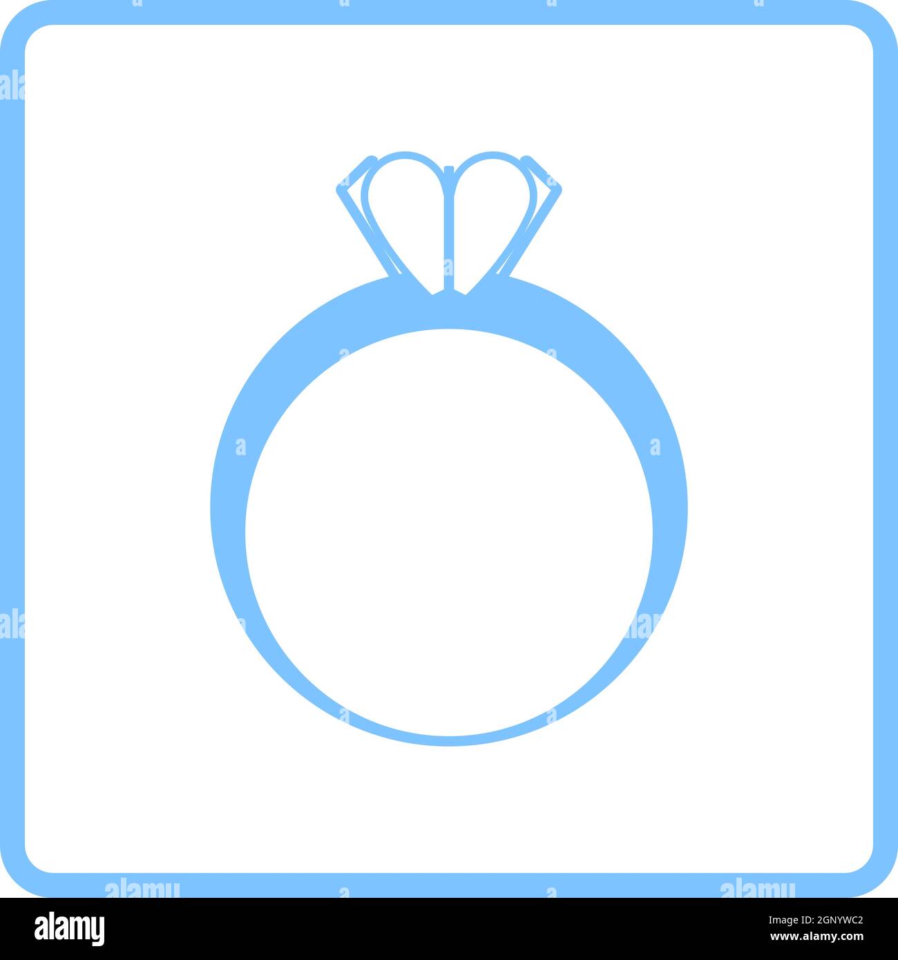 Icône anneau en forme de coeur de Saint-Valentin Illustration de Vecteur