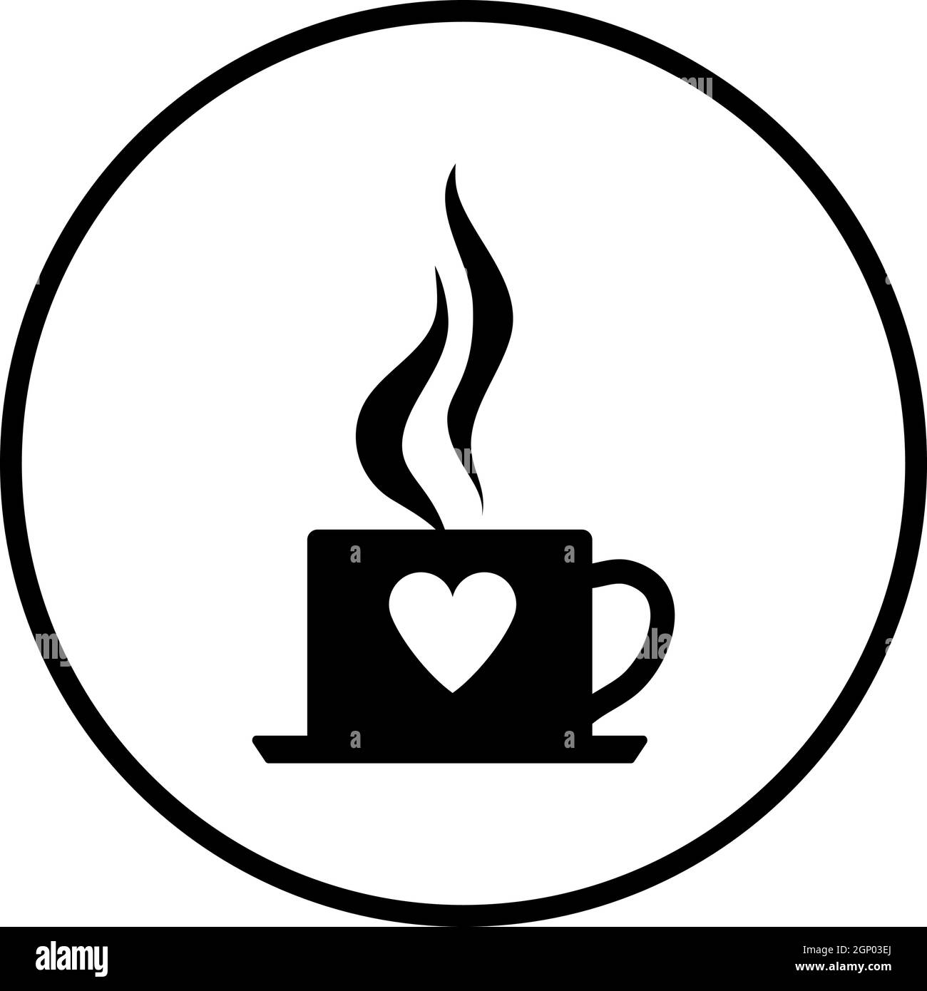Icône café de la Saint-Valentin Illustration de Vecteur