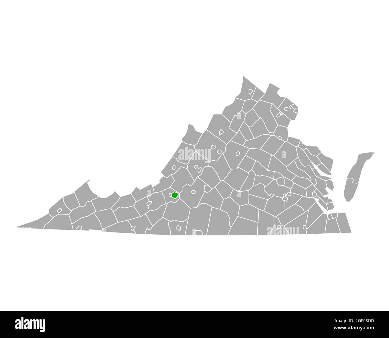 Carte de la ville de Roanoke en Virginie Banque D'Images