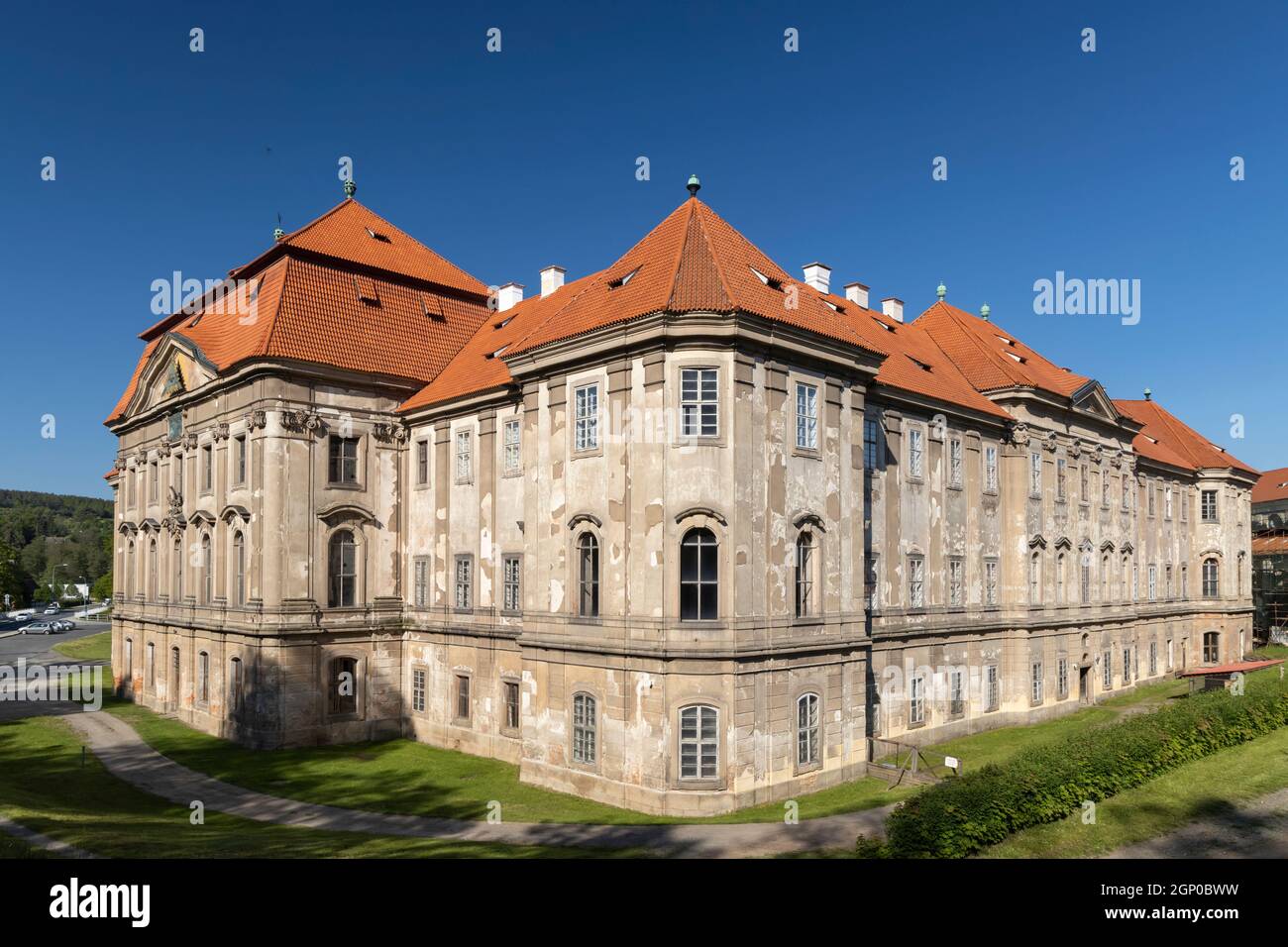 Monastère baroque cistercien de Plasy, région de Plzen, République tchèque Banque D'Images