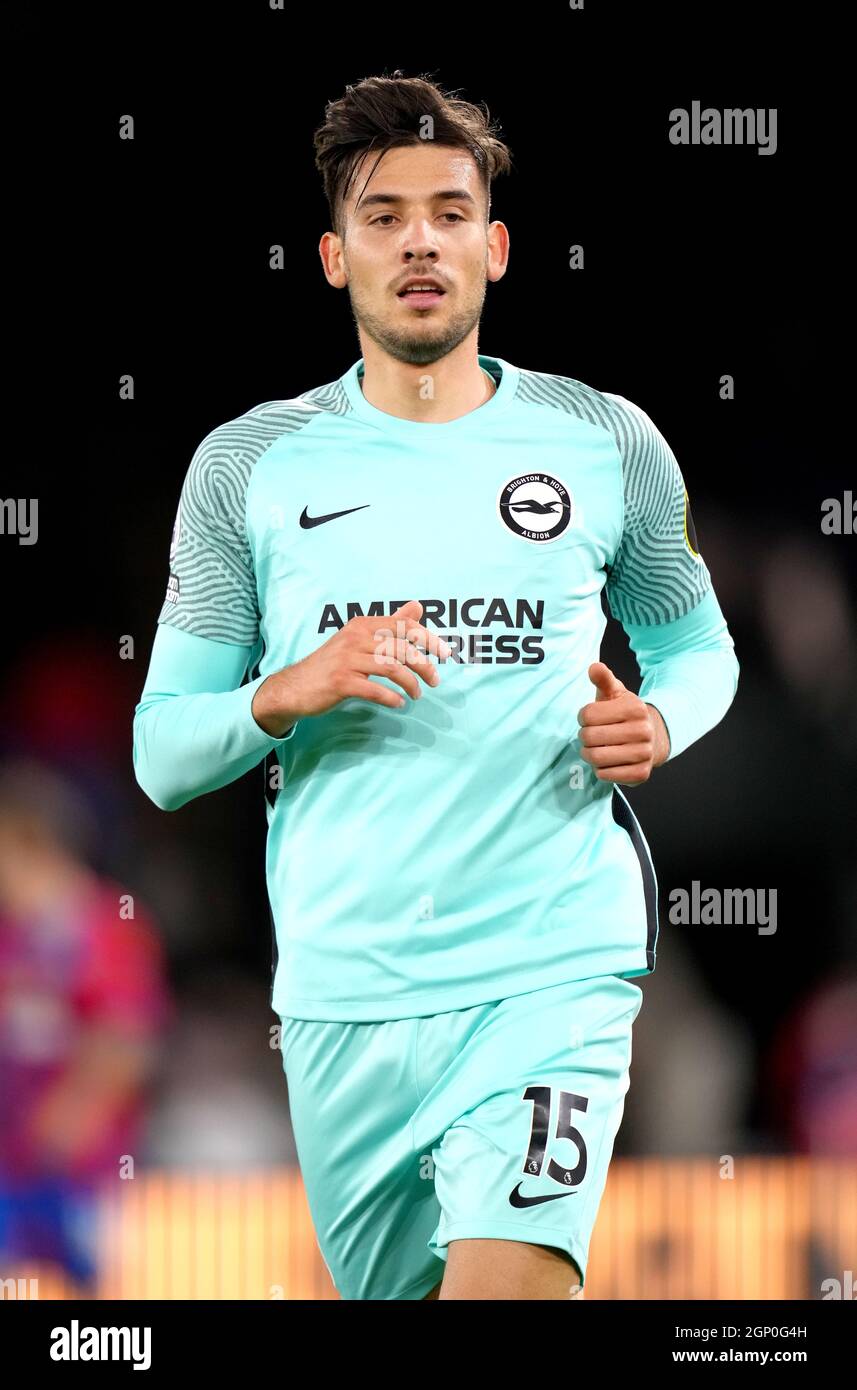 Brighton et Jakub Moder de Hove Albion lors du match de la Premier League à Selhurst Park, Londres. Date de la photo: Lundi 27 septembre 2021. Banque D'Images