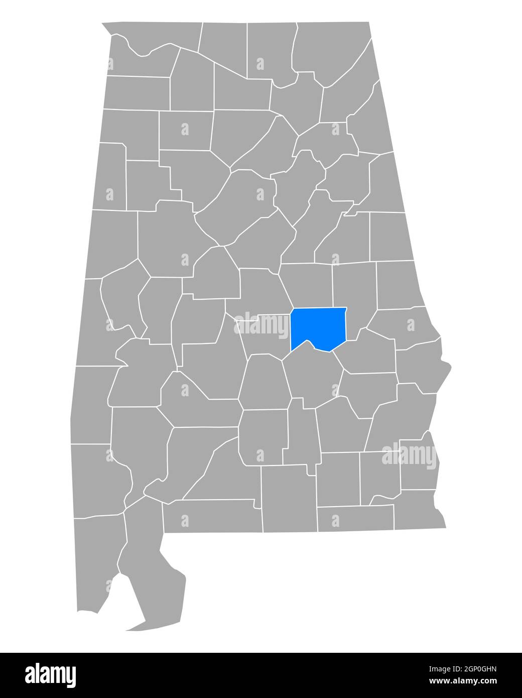 Carte d'Elmore en Alabama Banque D'Images