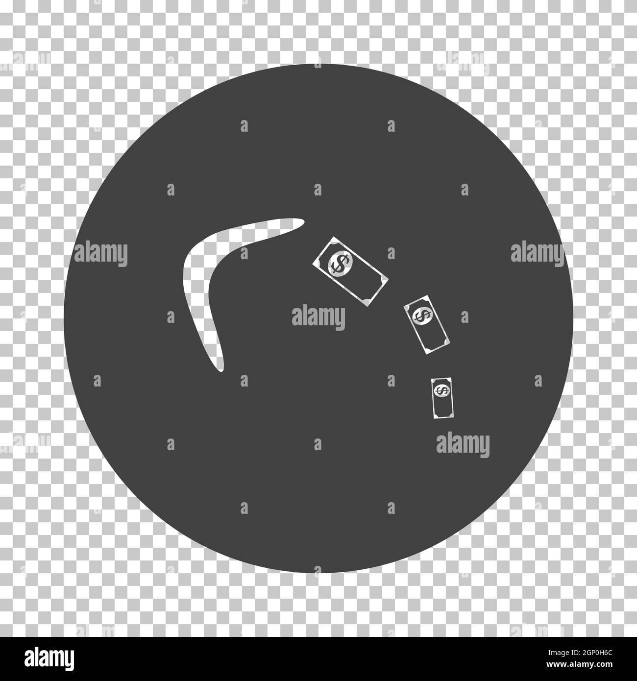 Icône Boomerang de remboursement Illustration de Vecteur