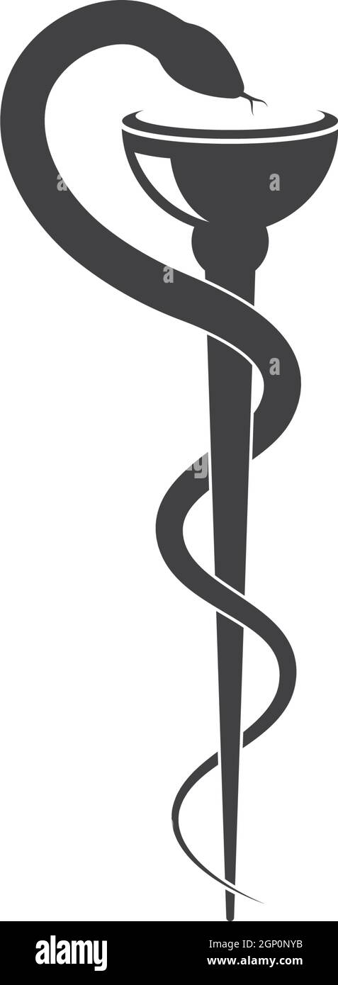 illustration d'icône de vecteur de serpent médical Illustration de Vecteur
