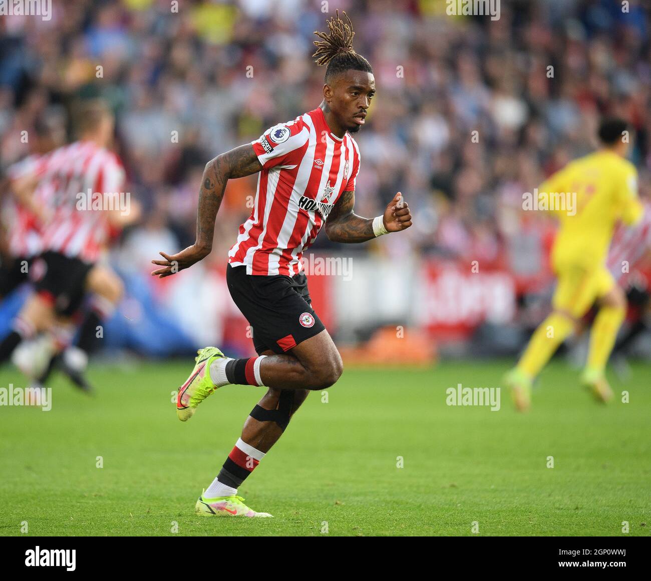 25 septembre 2021 - Brentford / Liverpool - The Premier League - Brentford Community Stadium Ivan Toney de Brentford pendant le match de la Premier League Banque D'Images