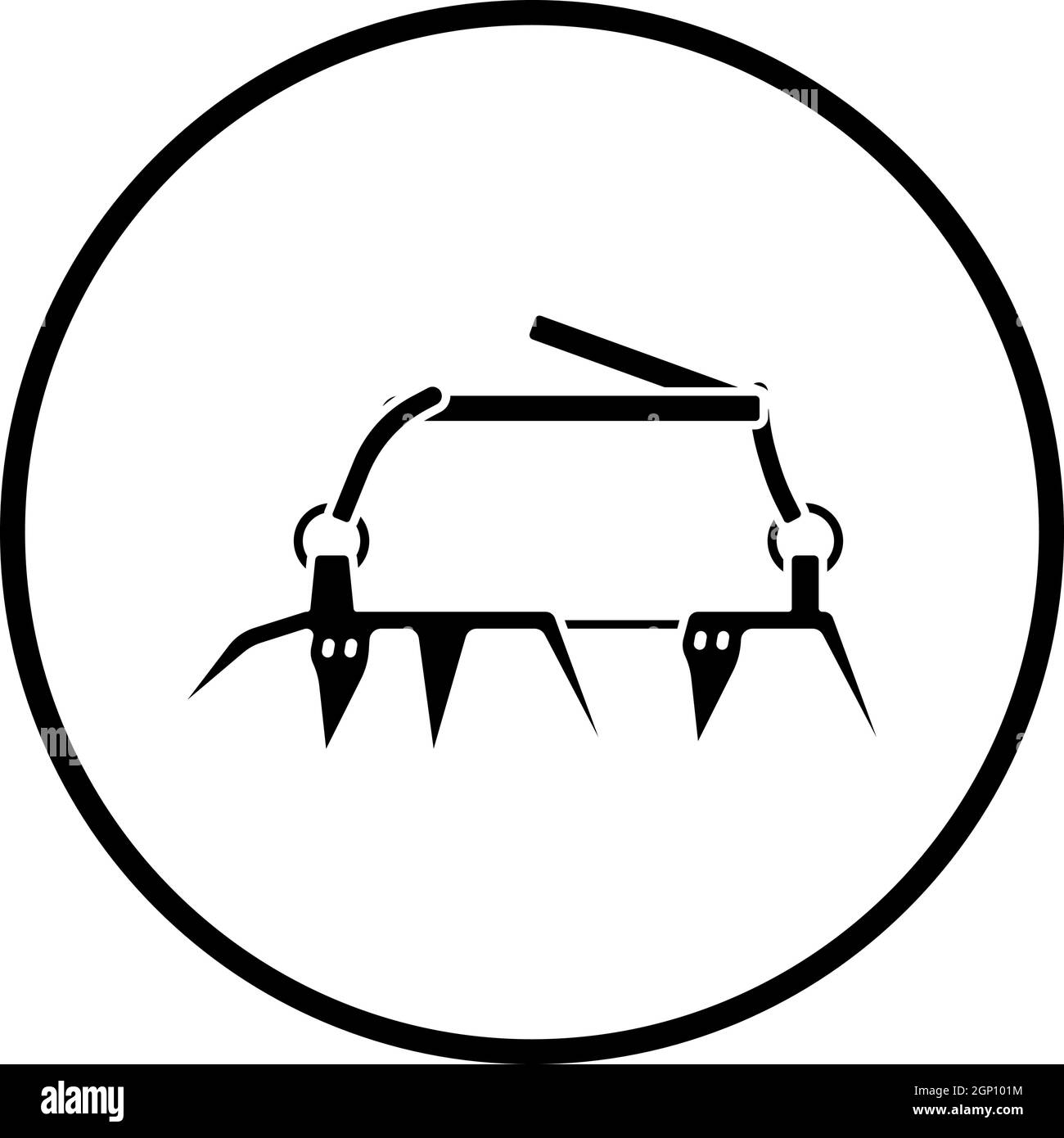 Icône de l'alpiniste Crampon Illustration de Vecteur
