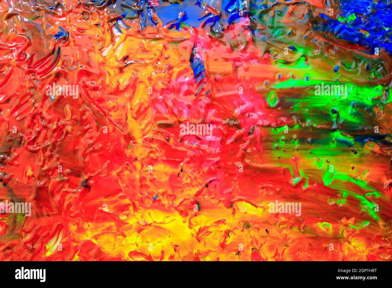 Arrière-plan de peinture rippée aux couleurs vives Banque D'Images