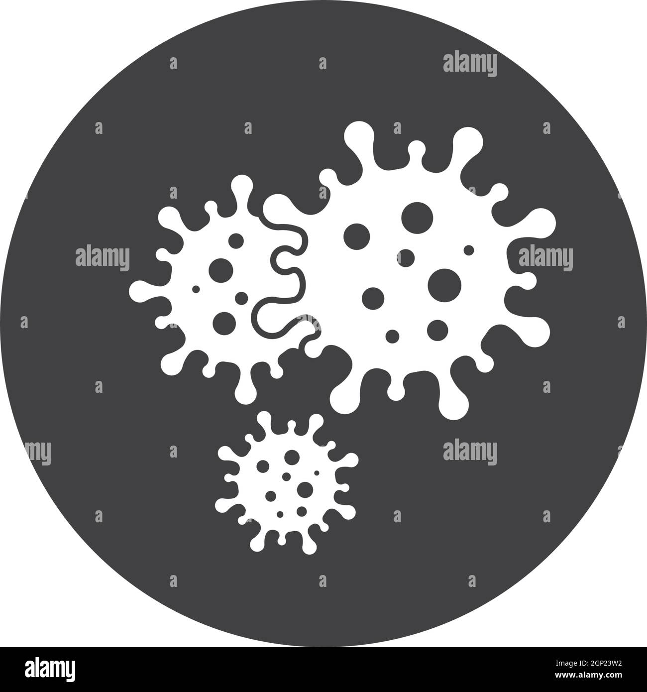 illustration vectorielle d'icône de virus et de bactéries Illustration de Vecteur