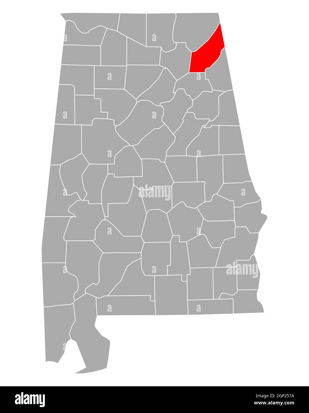 Carte de DeKalb en Alabama Banque D'Images