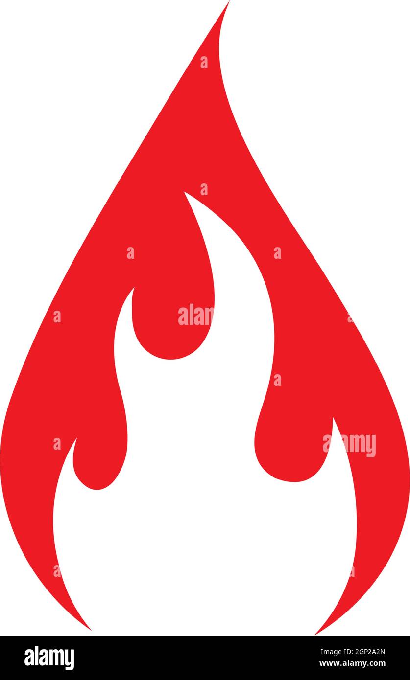 Logo Fire Flame icône vecteur illustration design Illustration de Vecteur
