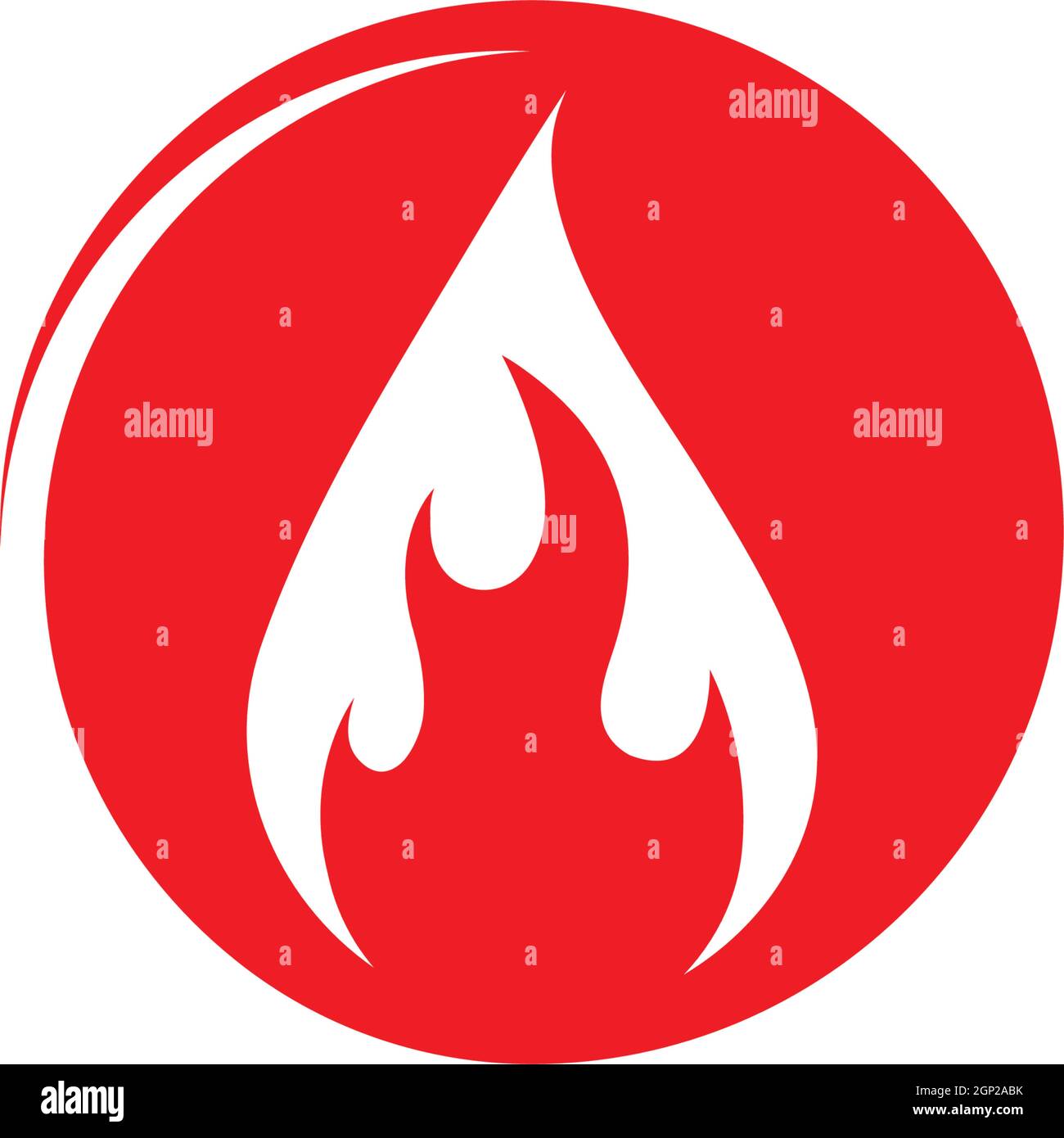 Logo Fire Flame icône vecteur illustration design Illustration de Vecteur