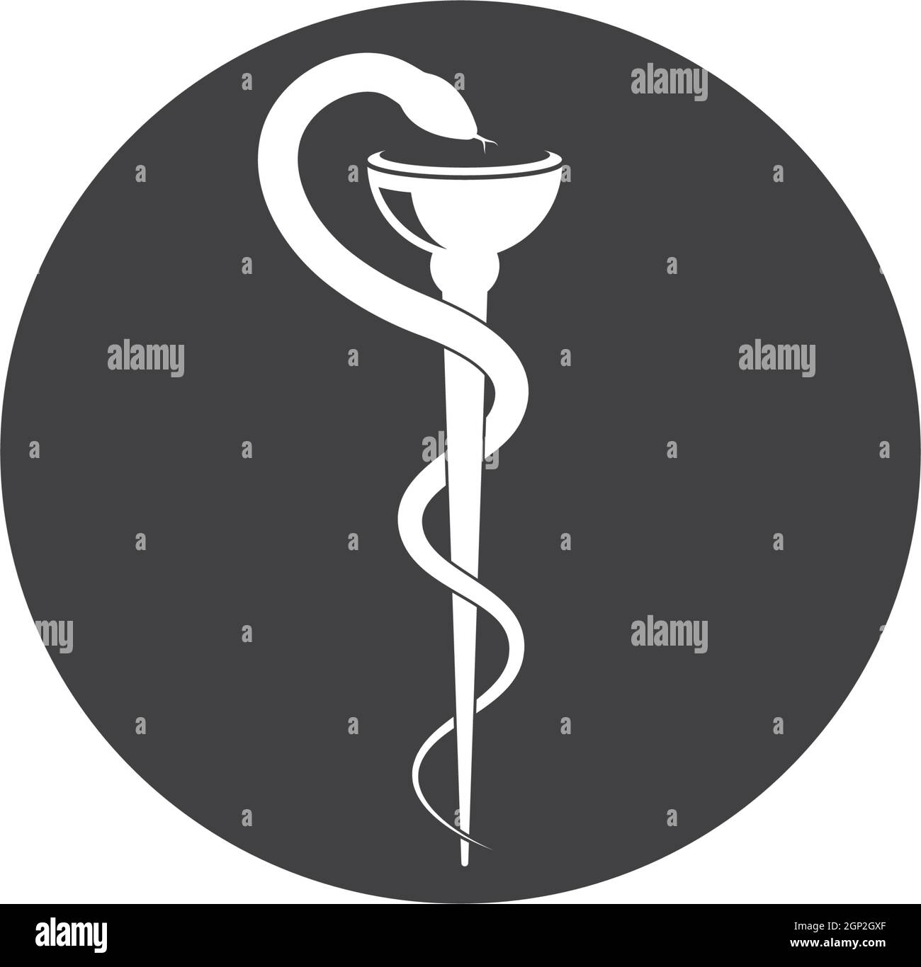 illustration d'icône de vecteur de serpent médical Illustration de Vecteur