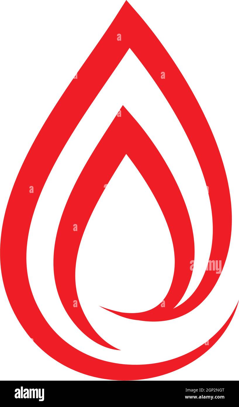 Logo Fire Flame icône vecteur illustration design Illustration de Vecteur