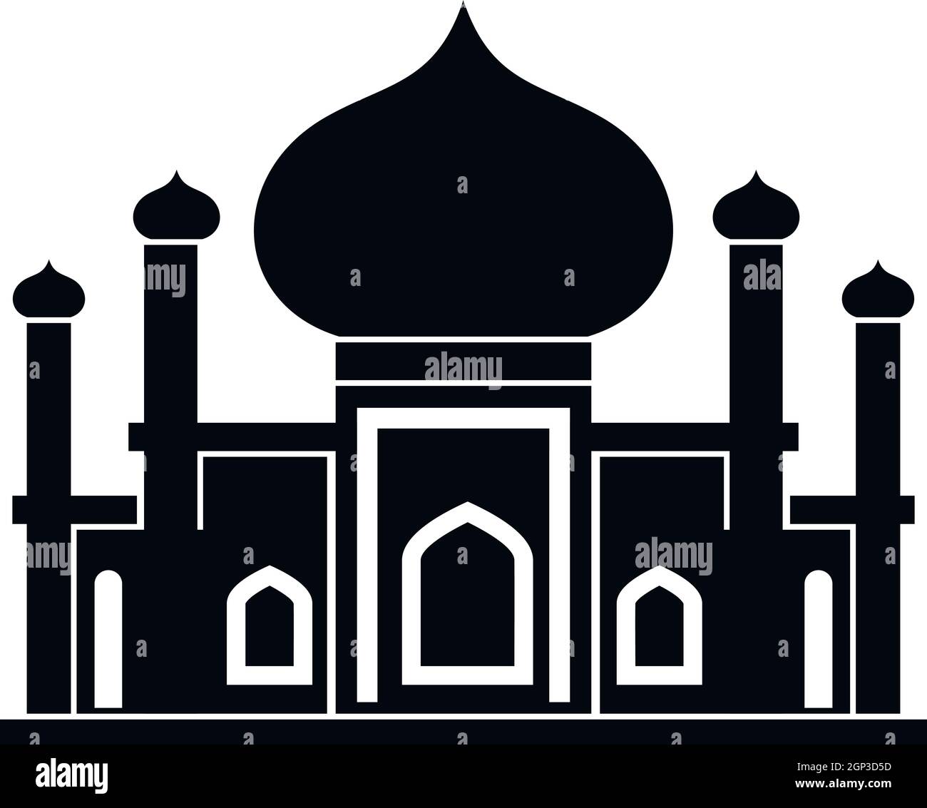 L'icône de la mosquée dans un style simple Illustration de Vecteur