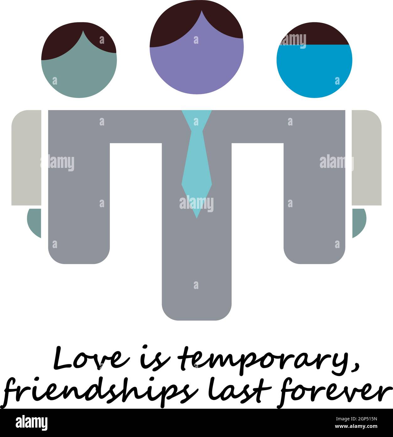 Friendship.T shirt décoration création vecteur modèle de conception Illustration de Vecteur