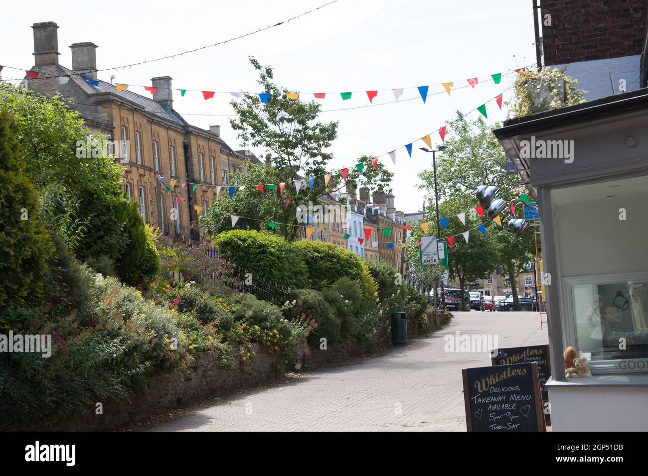 Vue sur le centre-ville de Chipping Norton dans l'Oxfordshire au Royaume-Uni Banque D'Images
