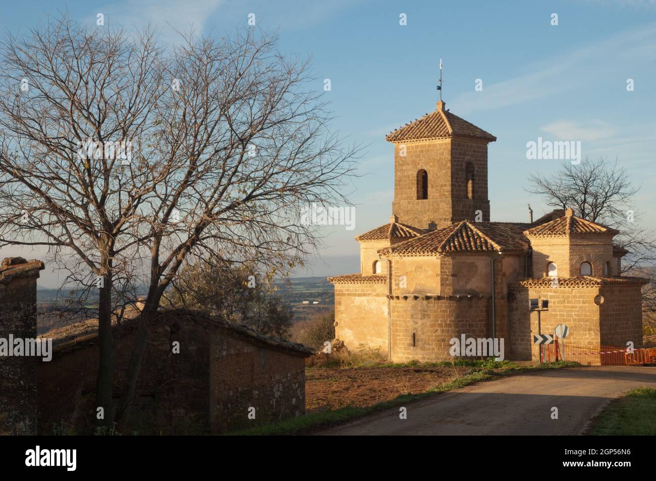 Église paroissiale de Yaso dans les montagnes de Guara. Huesca. Aragon. Espagne. Banque D'Images