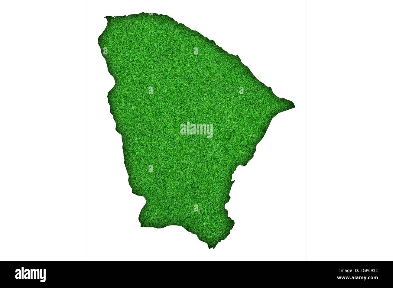 Carte de Ceara sur feutre vert Banque D'Images
