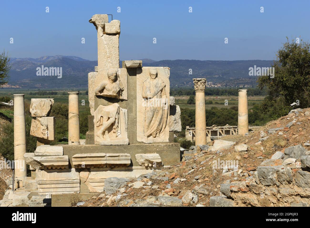 Le monument Memmius célèbre le héros romain Sulla qui a dirigé une armée romaine pour restaurer Éphèse au pouvoir romain après qu'elle soit tombée aux armées Pontiques en 87 av. J.-C. Banque D'Images