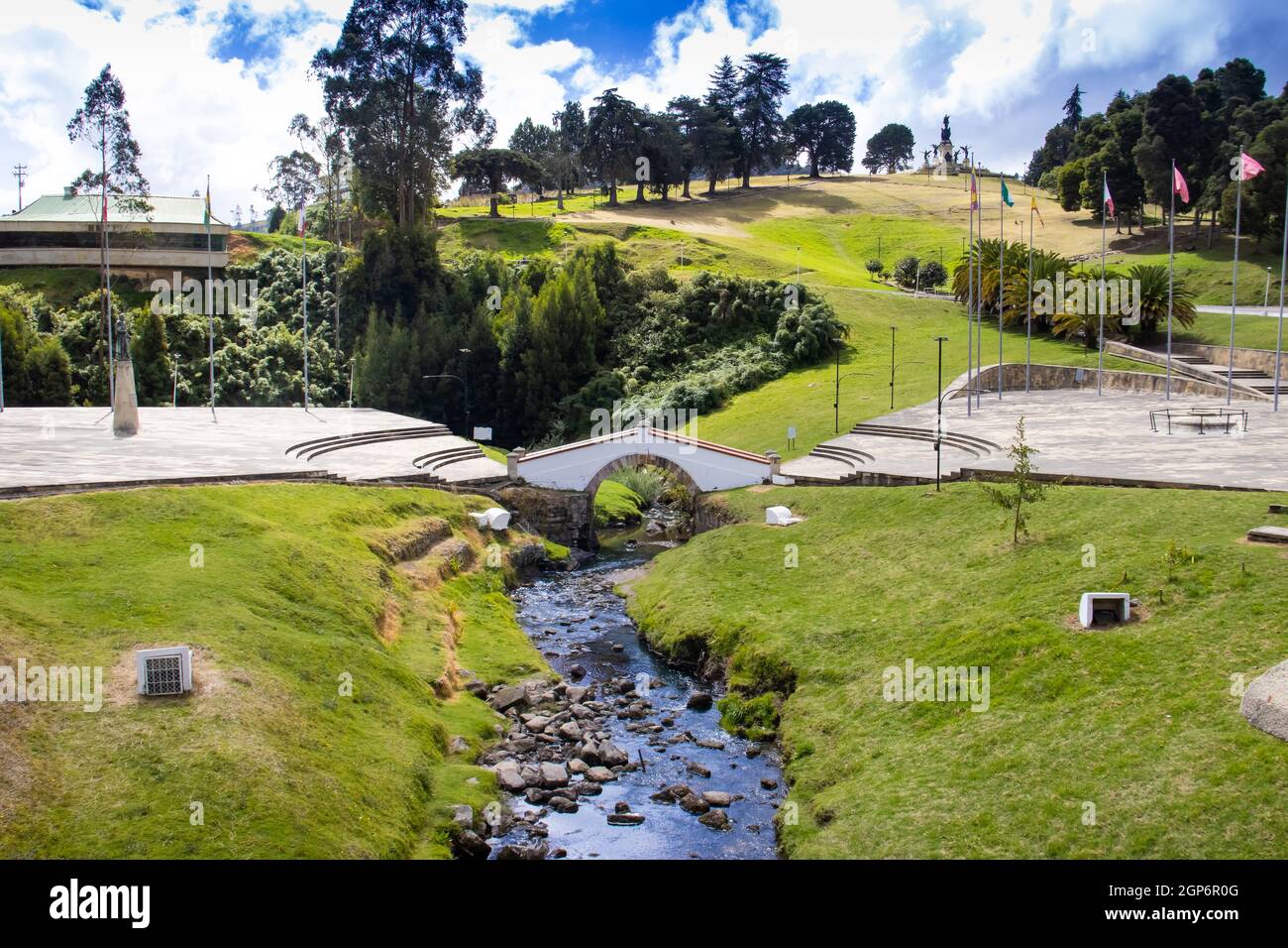 Le célèbre pont historique de Boyaca en Colombie. La bataille pour l'indépendance de la Colombie de Boyaca a eu lieu ici le 7 août 1819. Banque D'Images