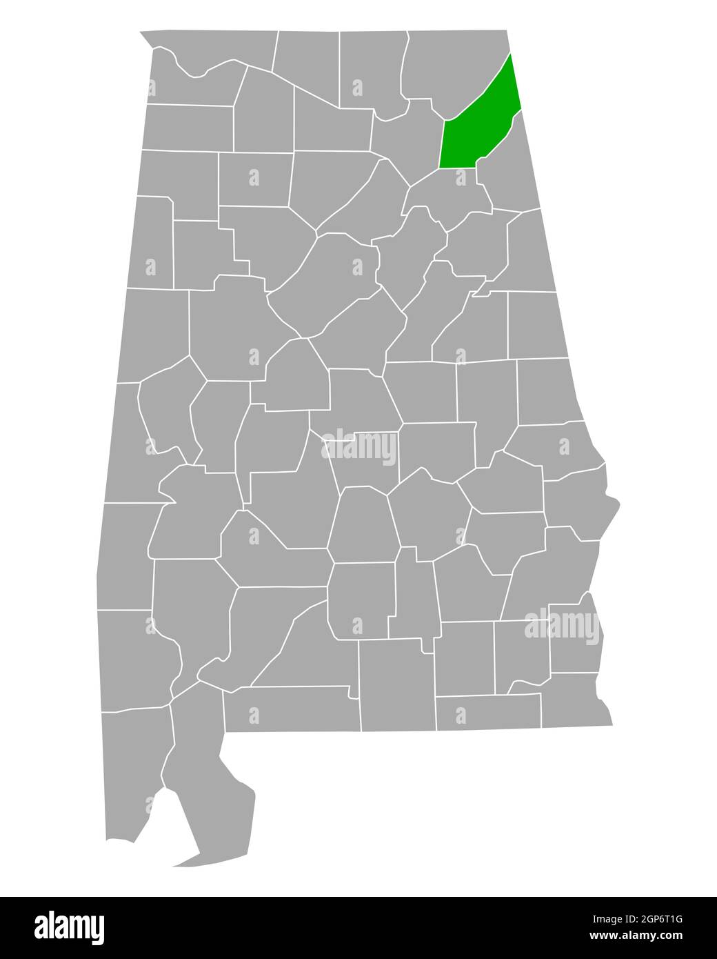 Carte de DeKalb en Alabama Banque D'Images