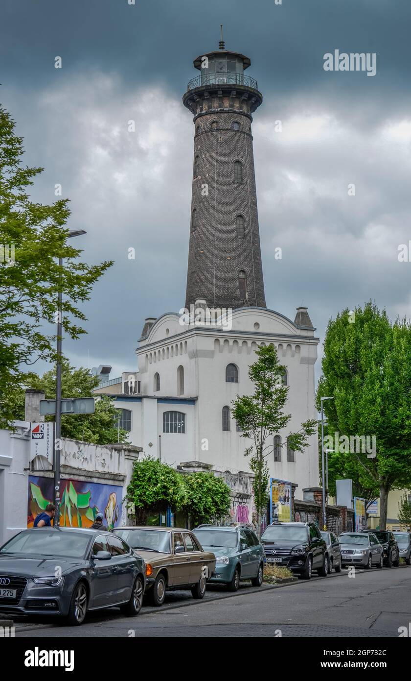 Helios Tower, Heliosstrasse, Ehrenfeld, Cologne, Rhénanie-du-Nord-Westphalie, Allemagne Banque D'Images