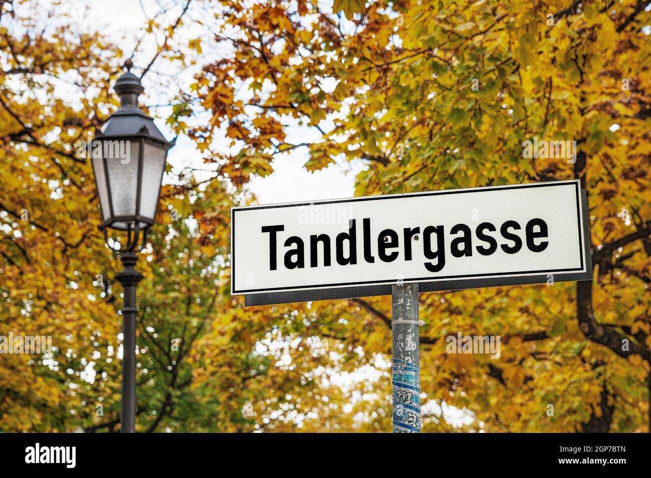 Panneau, Tandlergasse, Auer Dult, Munich, haute-Bavière, Bavière, Allemagne Banque D'Images