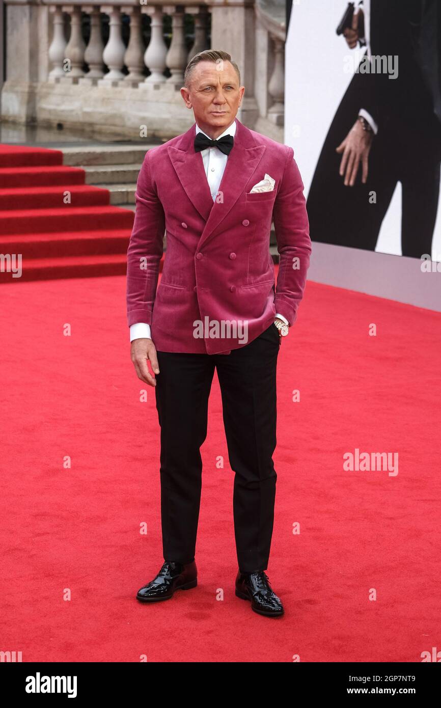 Royal Albert Hall, Londres, Royaume-Uni. 28 septembre 2021. Daniel Craig participe à la première mondiale de No Time To Die. Photo par crédit : Julie Edwards/Alamy Live News Banque D'Images