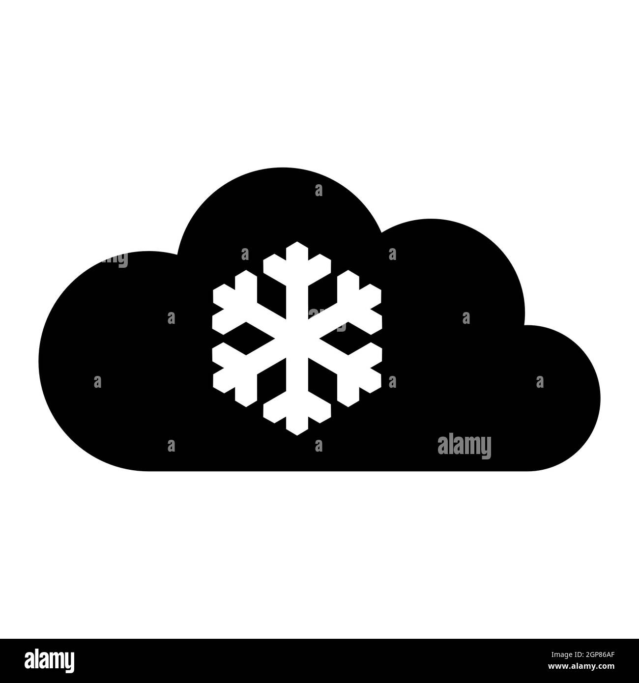 Flocons de neige et nuages Banque D'Images