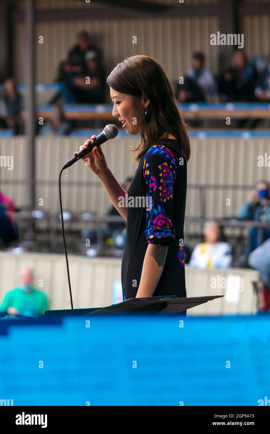 MIHO MAZAMA dirige M UNIT au Monterey Jazz Festival 2021. Banque D'Images