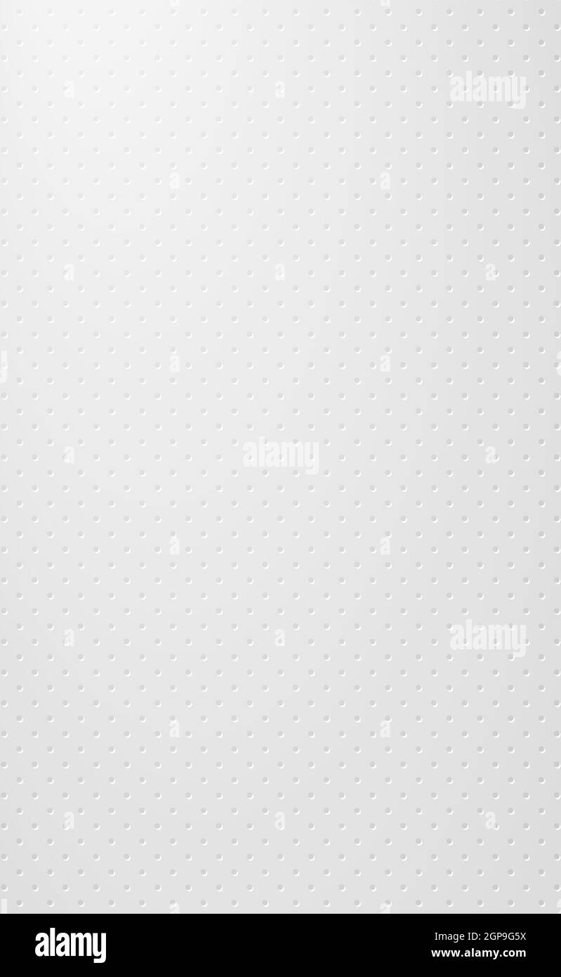 Fond perforé blanc avec trous blancs et éclat Banque D'Images