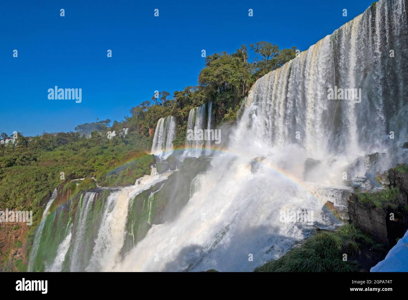 Chutes Panoroma dans les Tropiques à Iguazu Falls en Argentine Banque D'Images